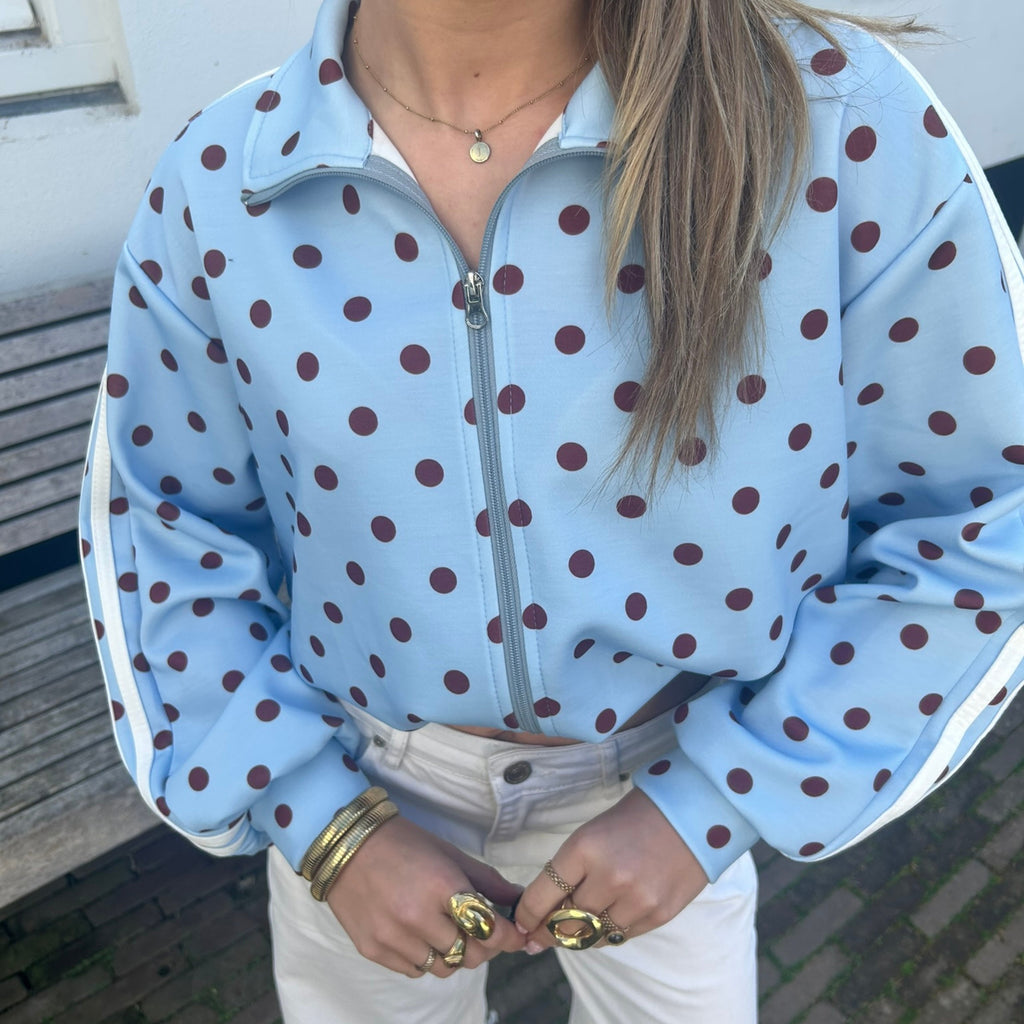 Polka Dot Vest Blauw