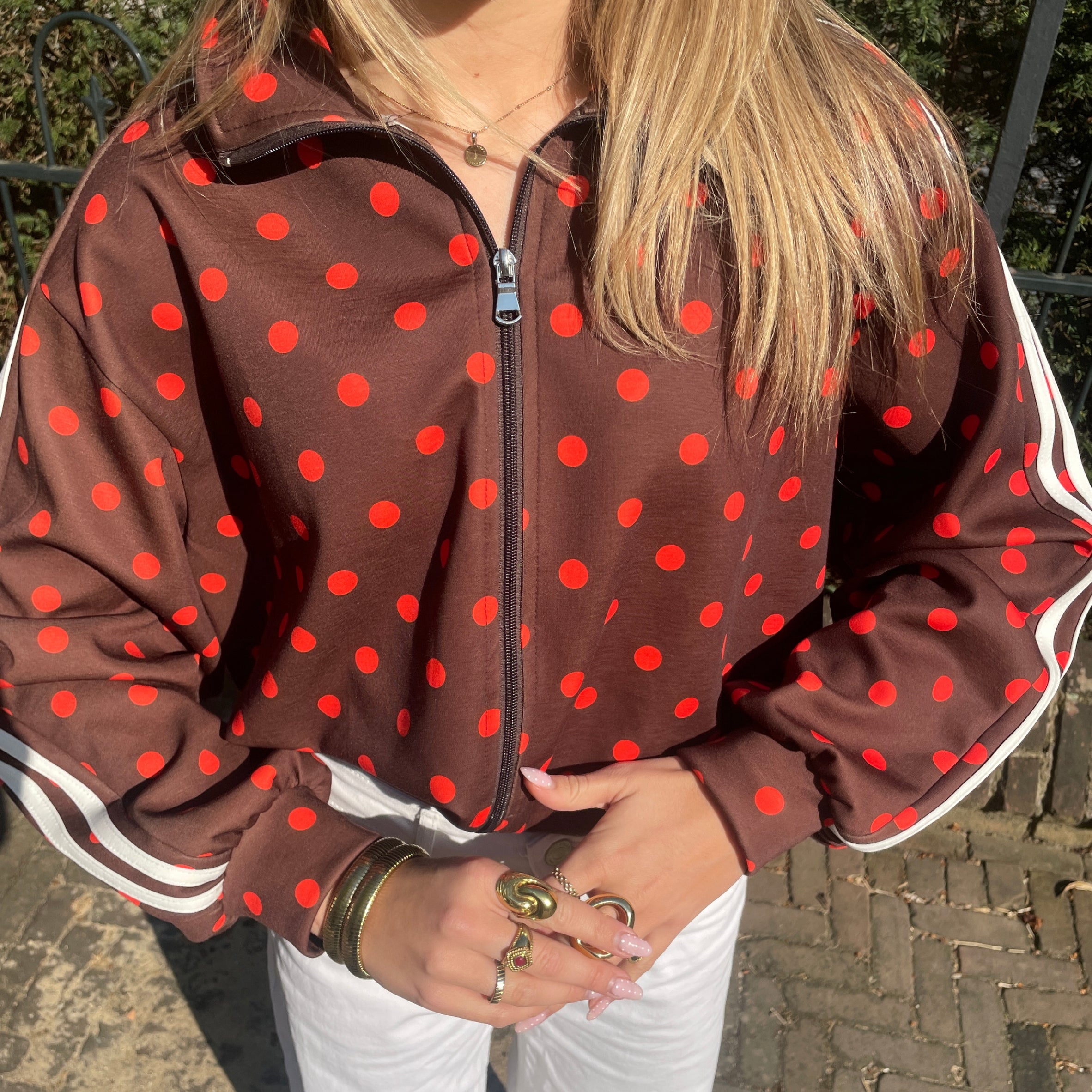Polka Dot Vest Bruin