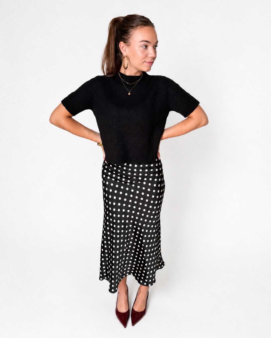 Polka Maxi Skirt