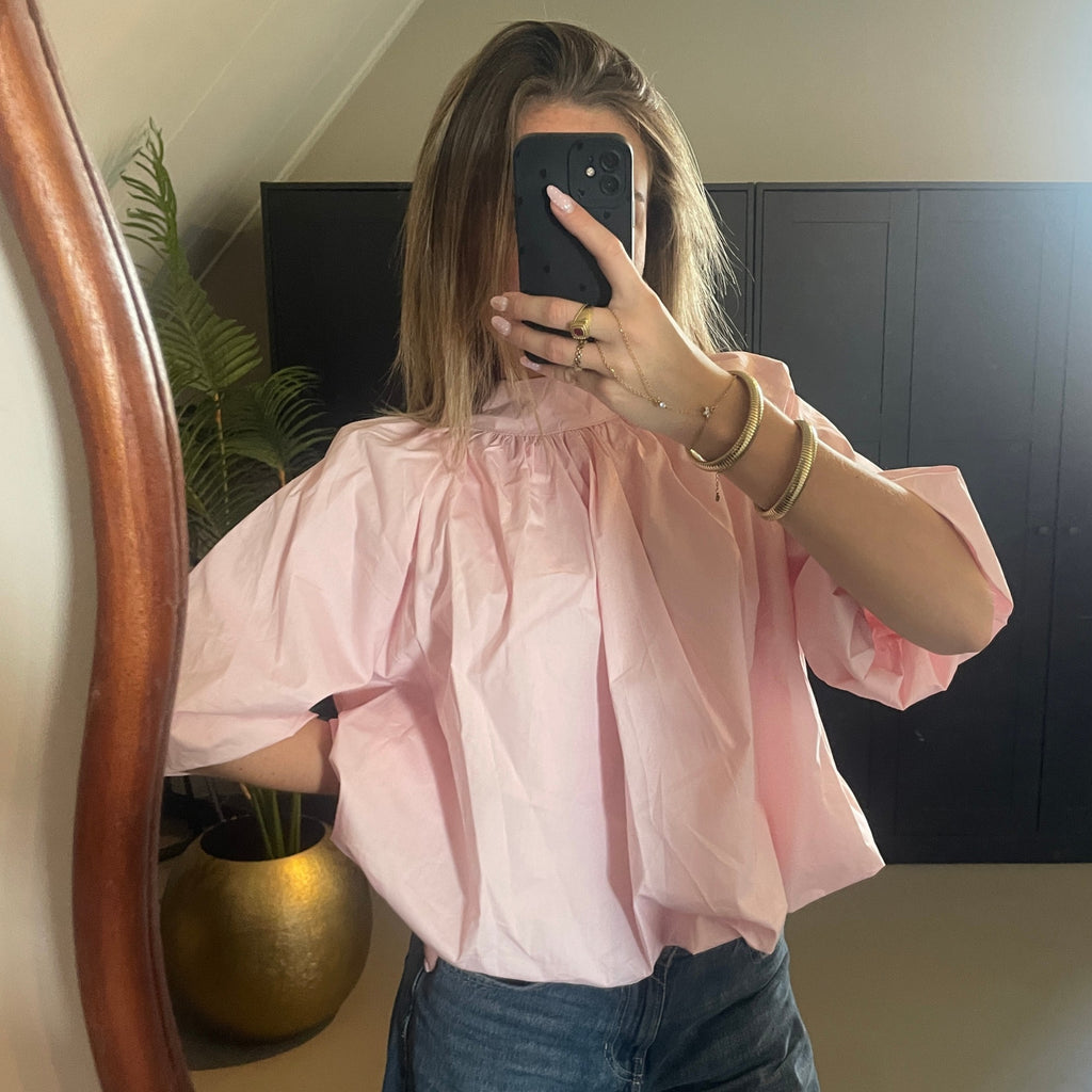 Blouse met Strik Roze