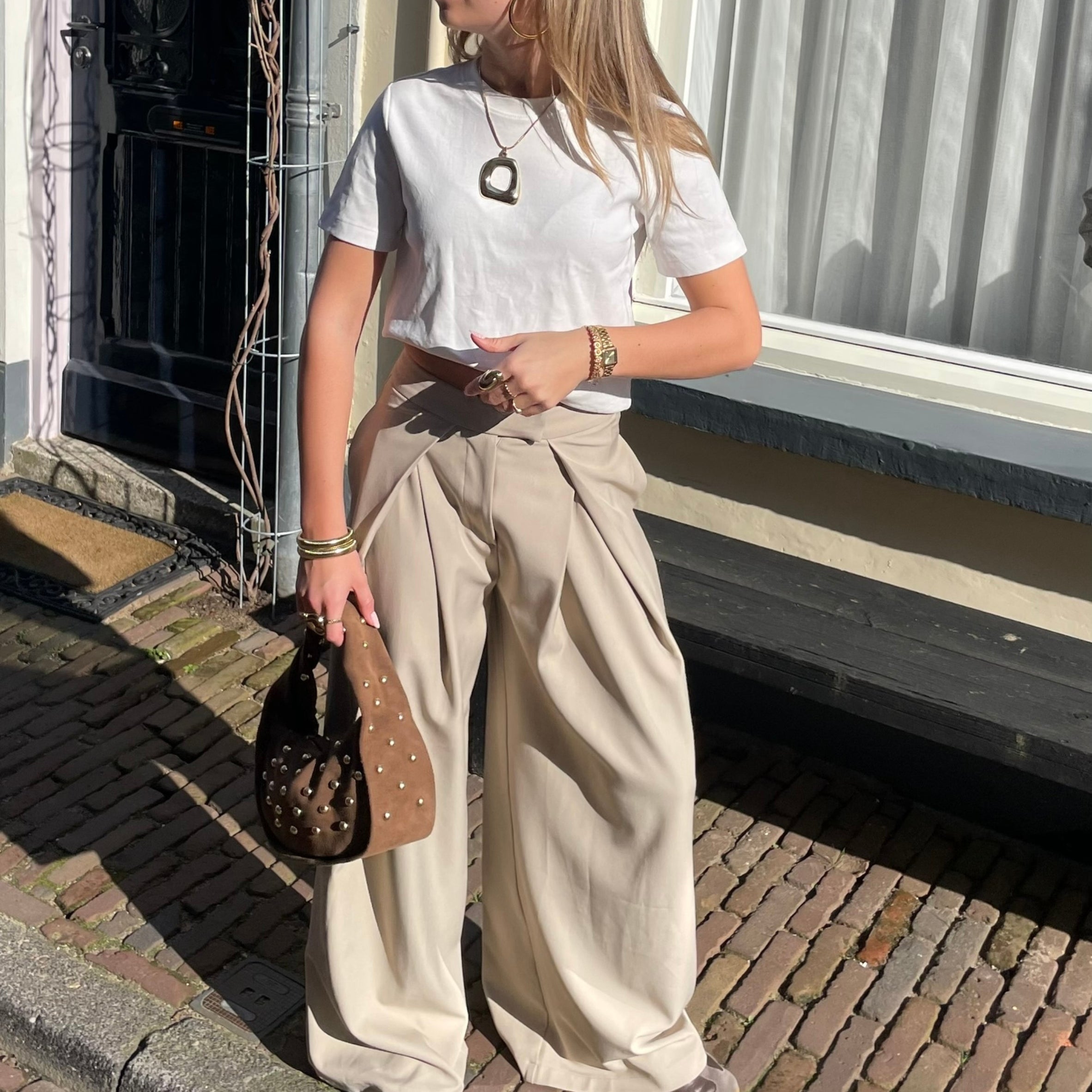 Pantalon Met Plooien