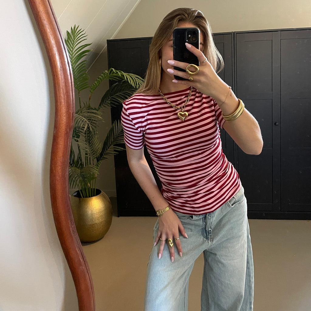 T-shirt Rood/Roze