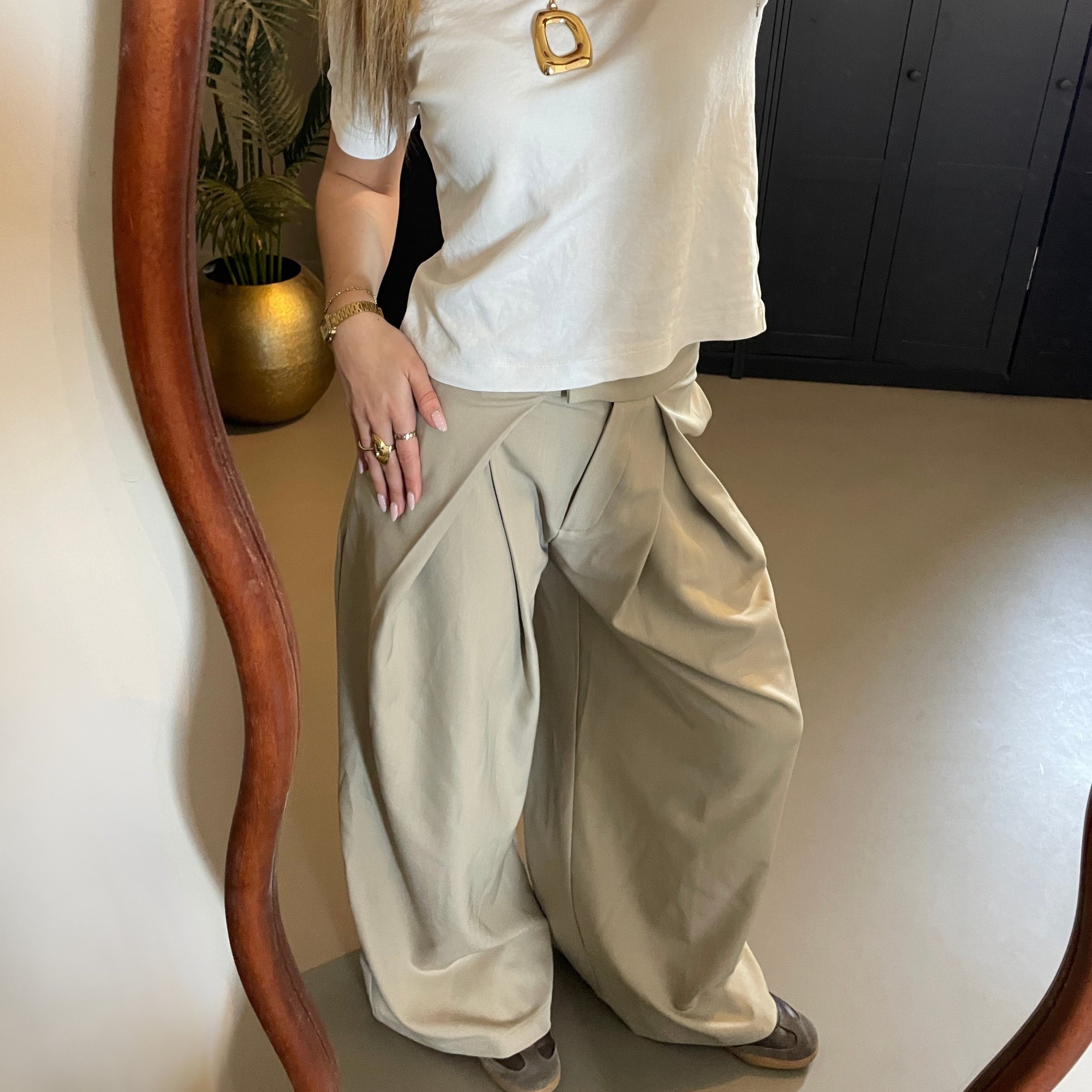 Pantalon Met Plooien