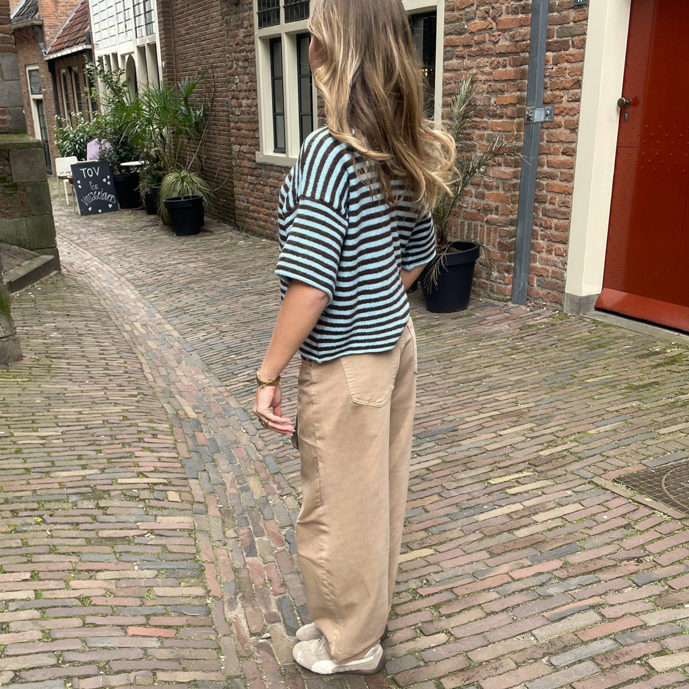 Barrel Jeans Beige