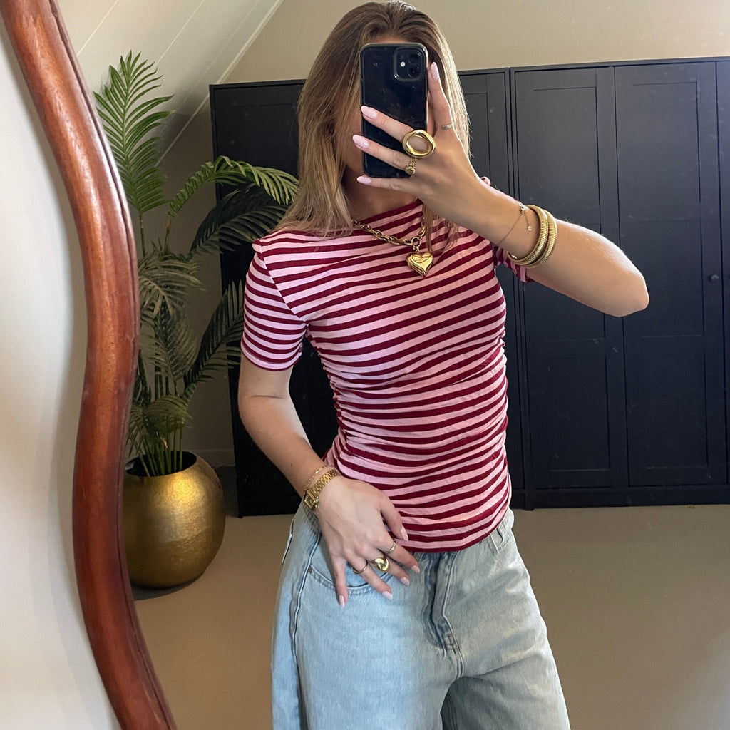 T-shirt Rood/Roze