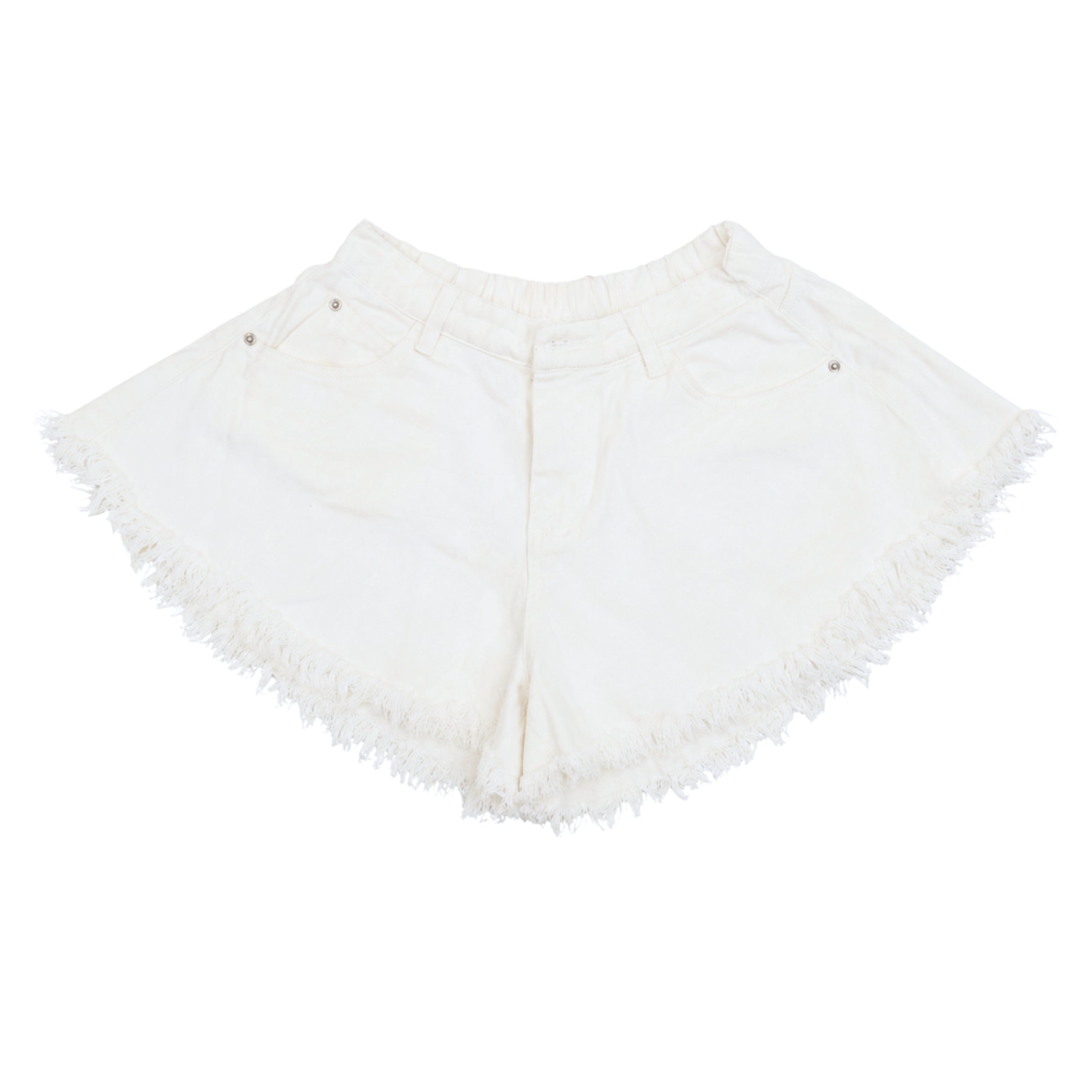 White Ruffle Shorts