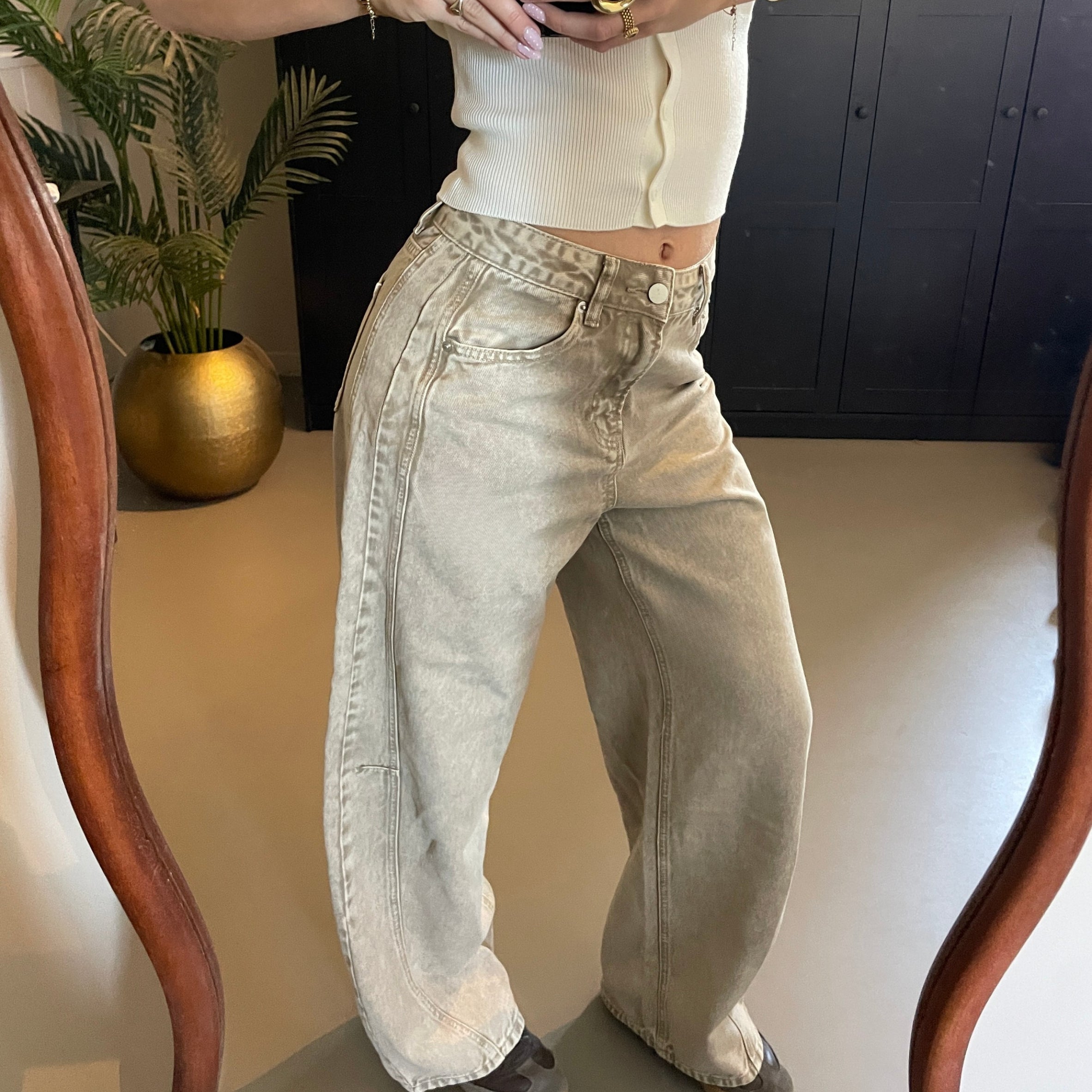 Jeans Denim Beige