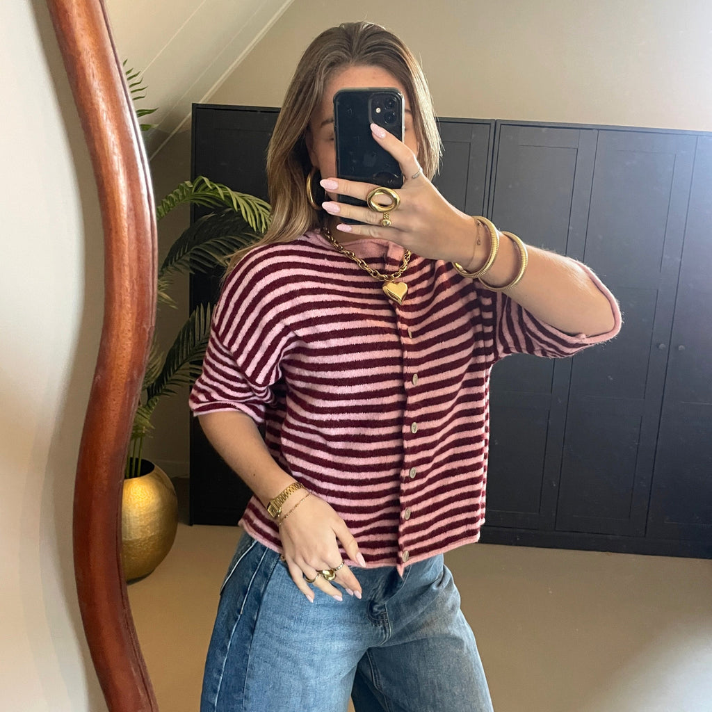 Gestreept Vest Rood