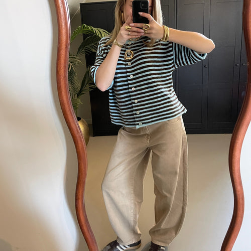 Barrel Jeans Beige