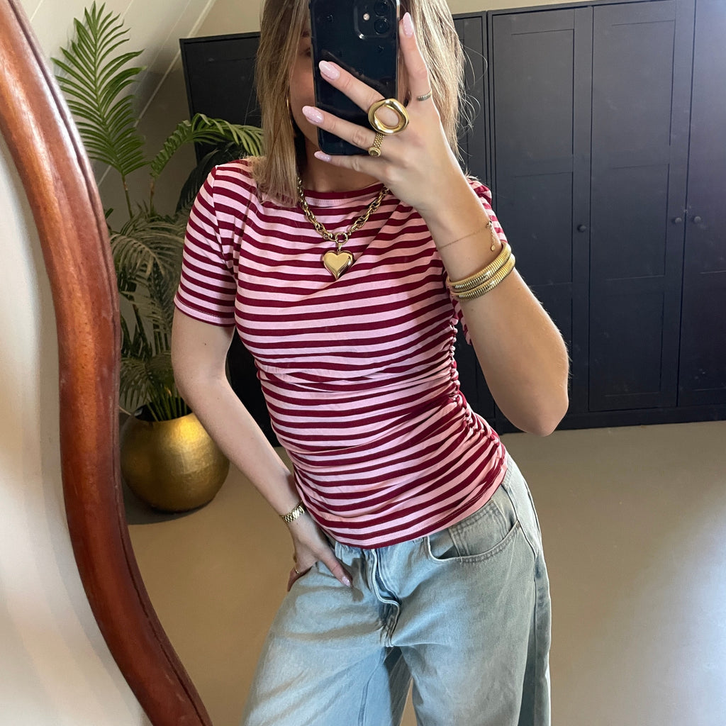 T-shirt Rood/Roze