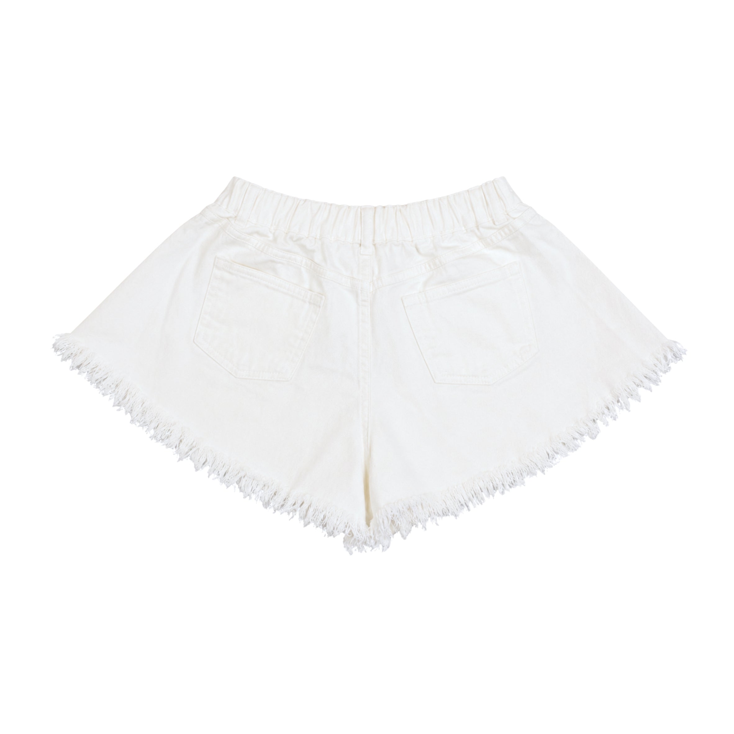 White Ruffle Shorts