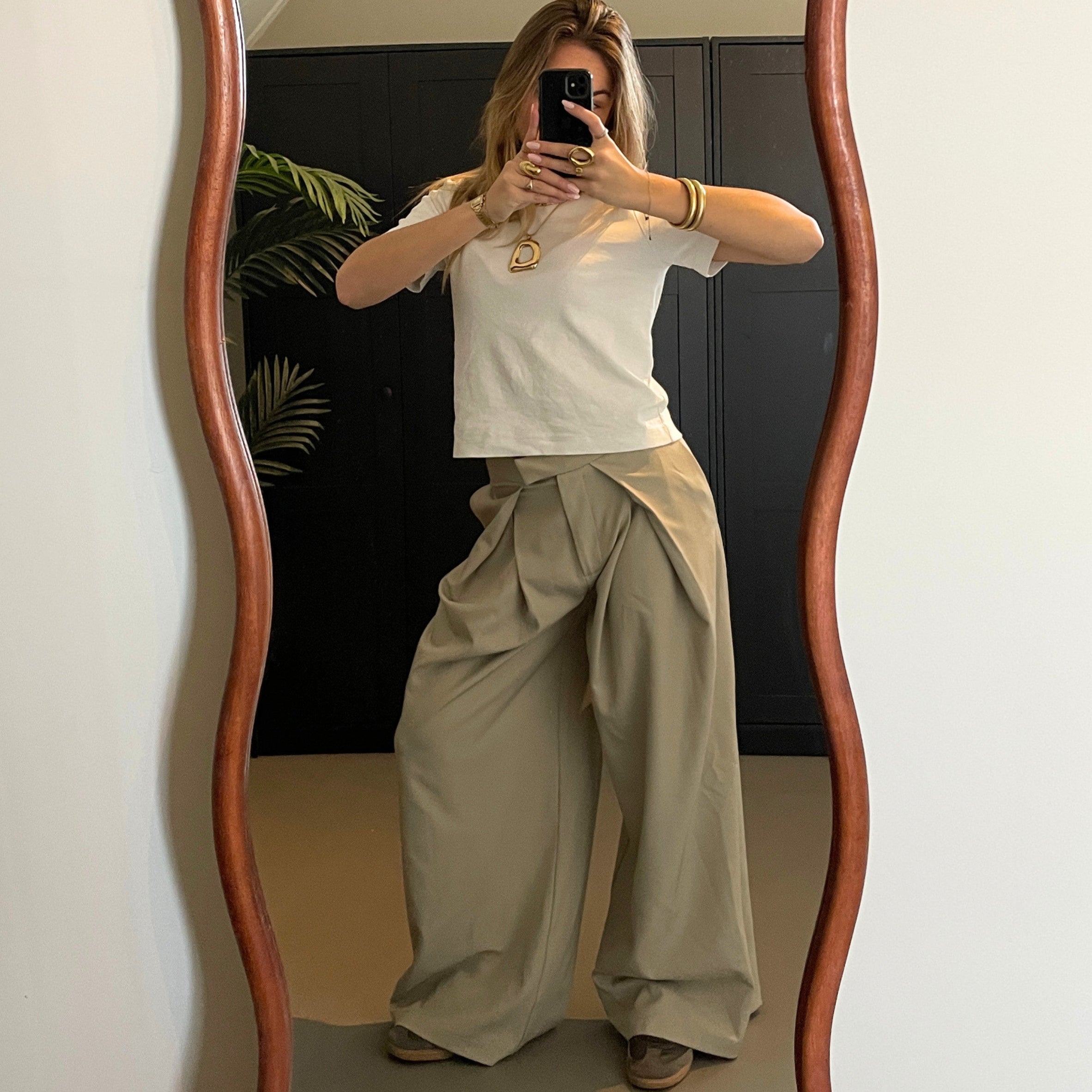 Pantalon Met Plooien