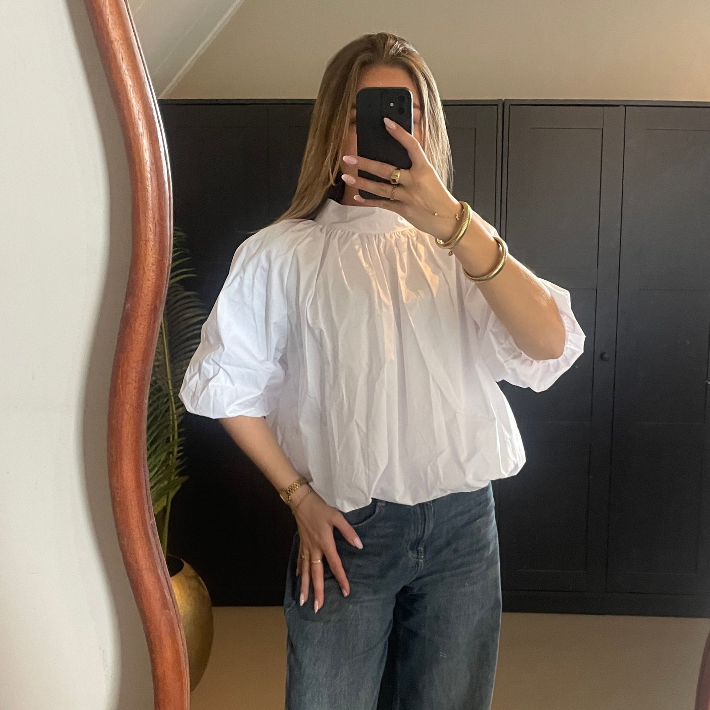 Blouse met Strik Wit