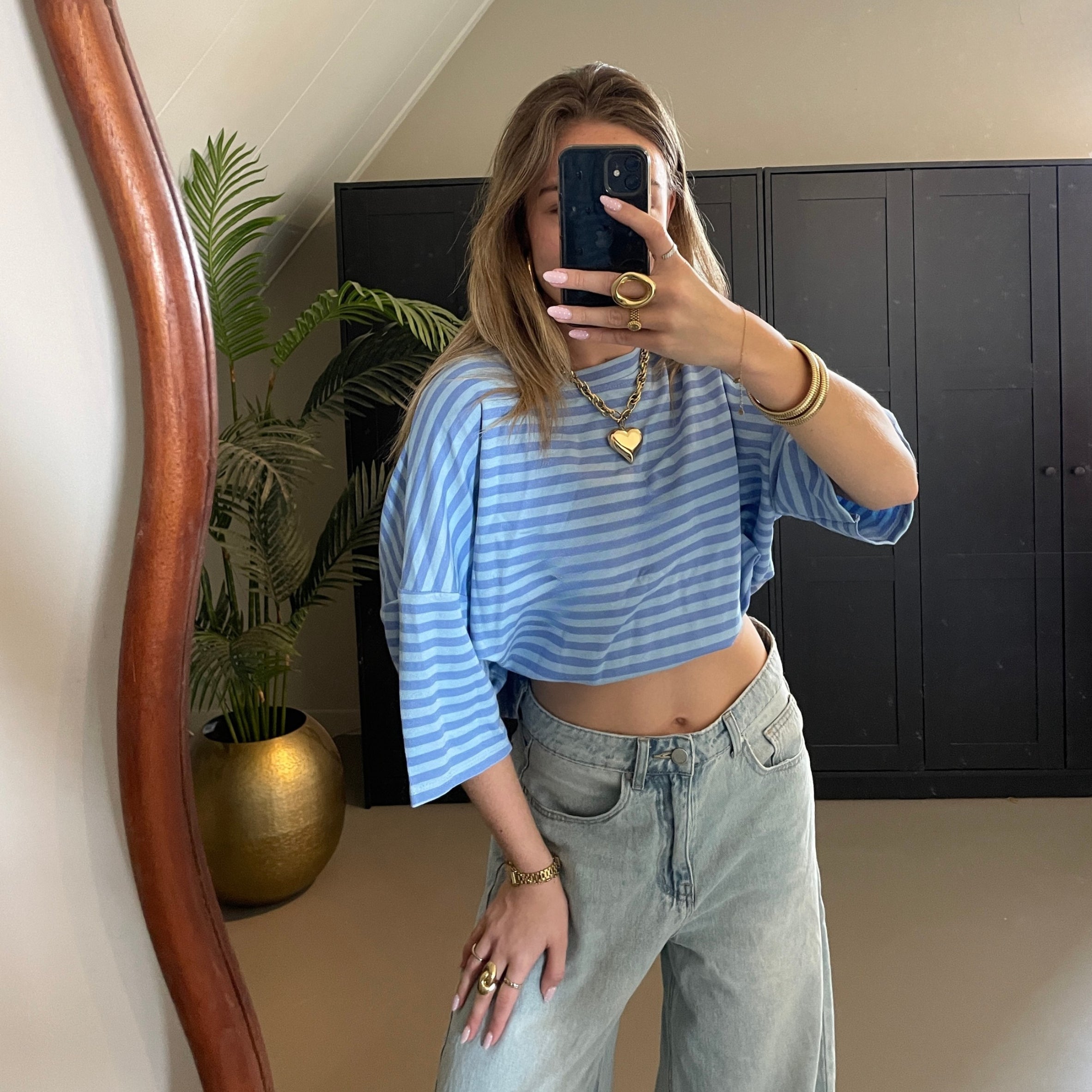 Oversized Tee Blauw