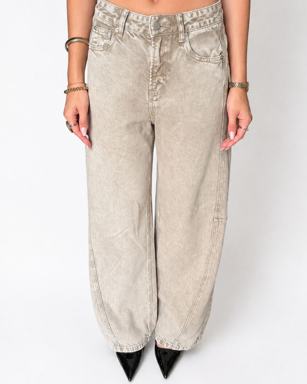 Jeans Denim Beige