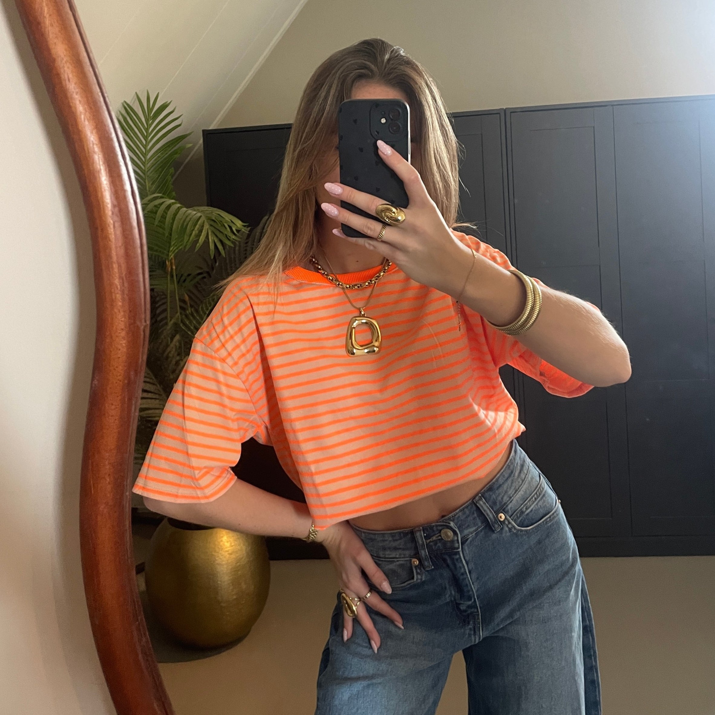 Oversized Tee Neon Oranje