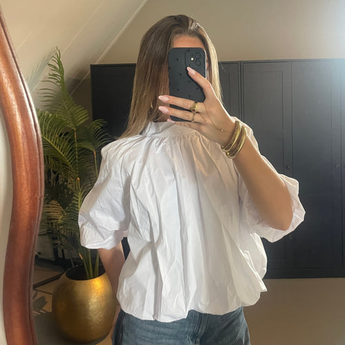 Blouse met Strik Wit