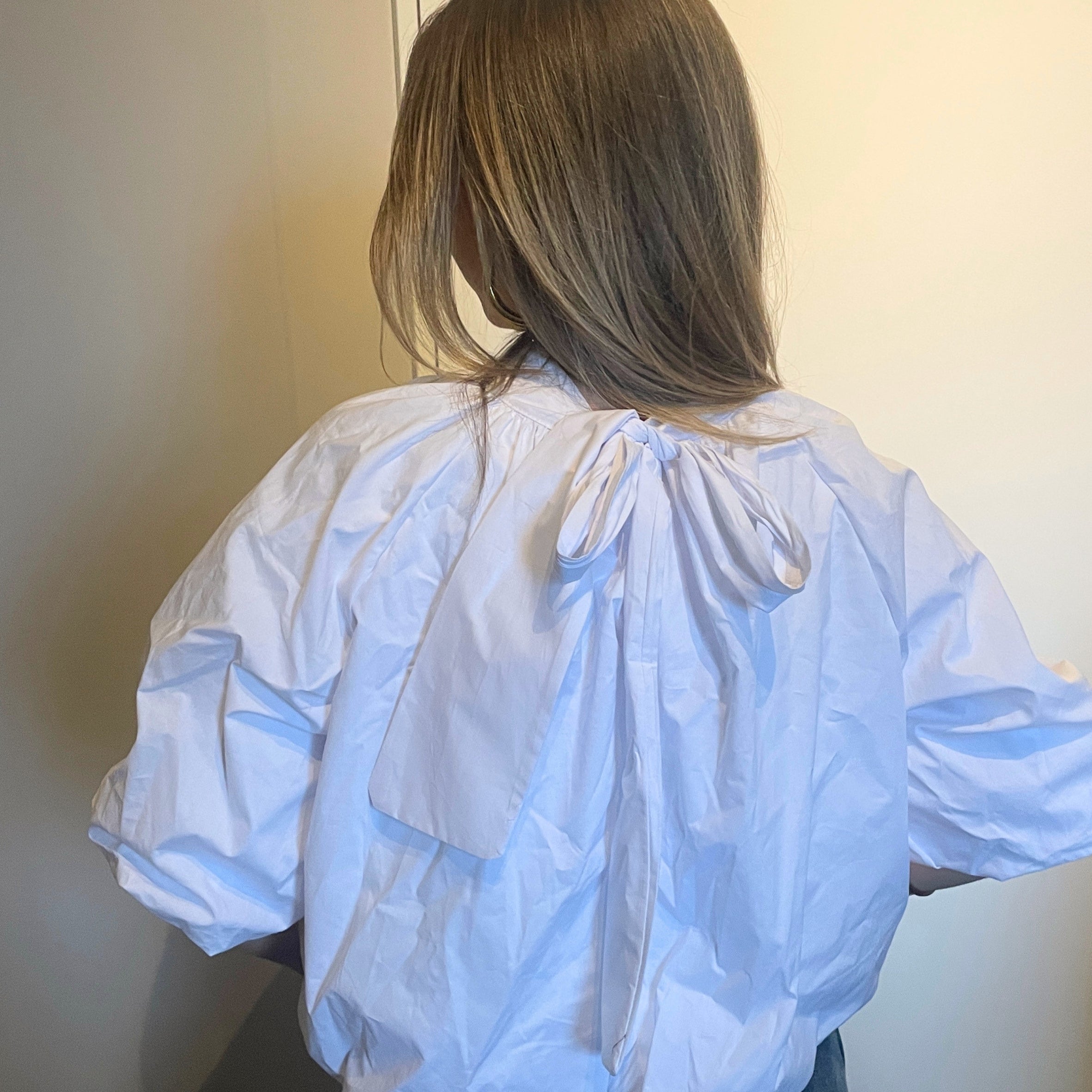 Blouse met Strik Wit