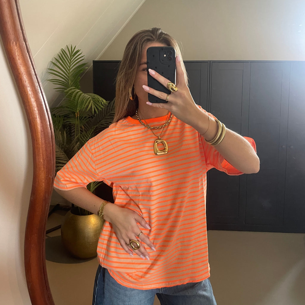 Oversized Tee Neon Oranje