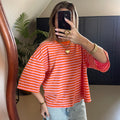 Oversized Tee Oranje/Roze