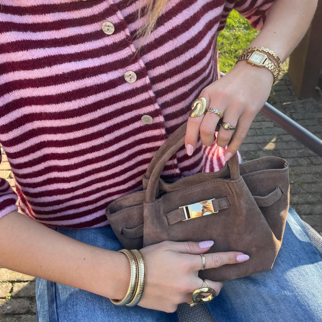 Suede Tas Bruin
