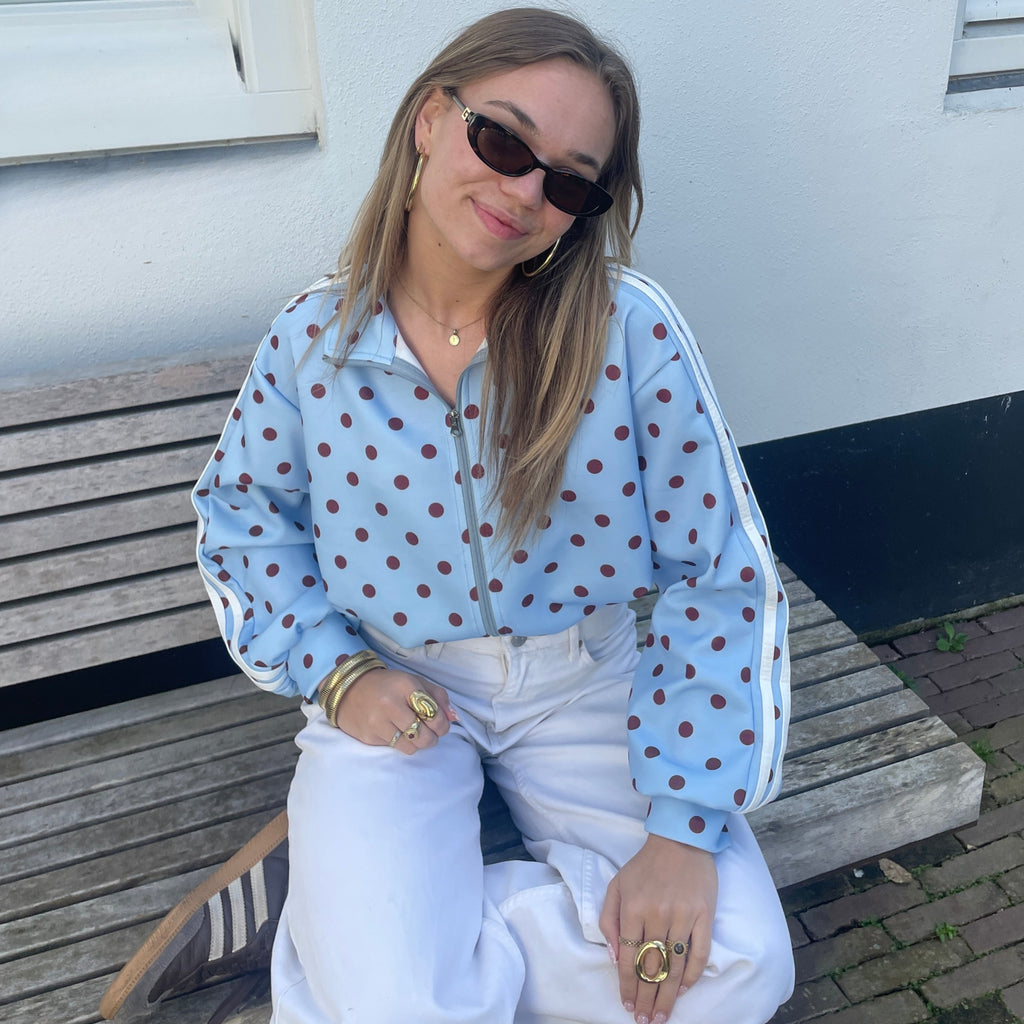 Polka Dot Vest Blauw