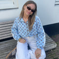 Polka Dot Vest Blauw