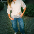 T-shirt Met Kant