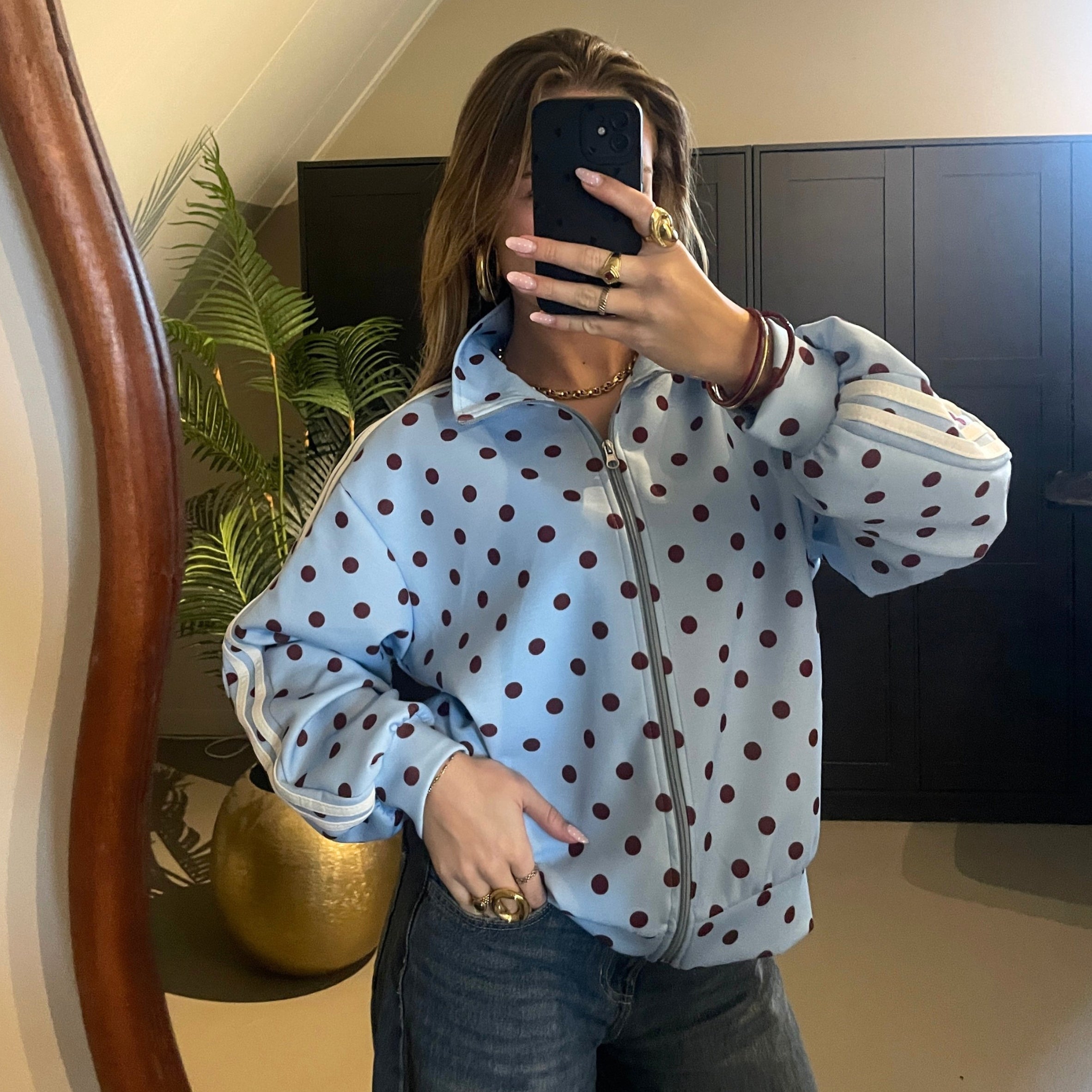 Polka Dot Vest Blauw