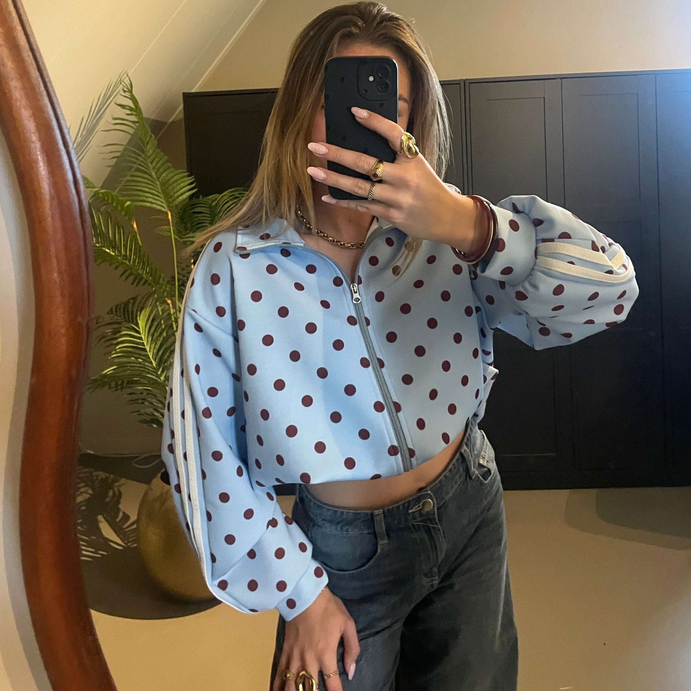 Polka Dot Vest Blauw